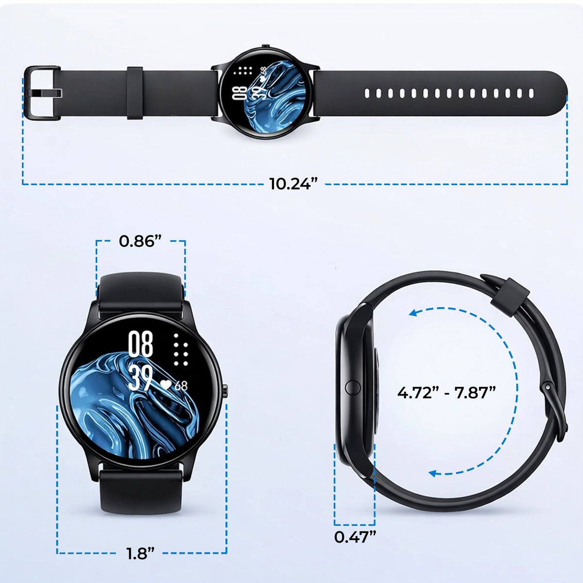 Smart Fitness & Health Monitoring Watch
