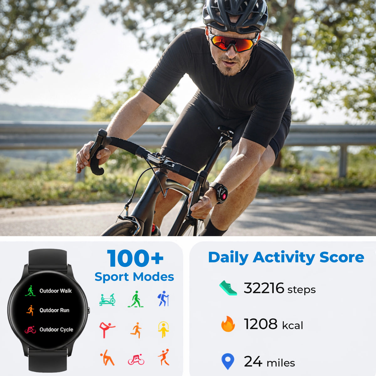 Smart Fitness & Health Monitoring Watch