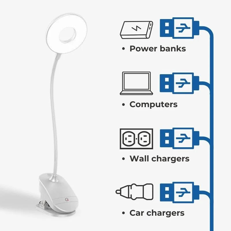 Wireless Desk Clip Lamp