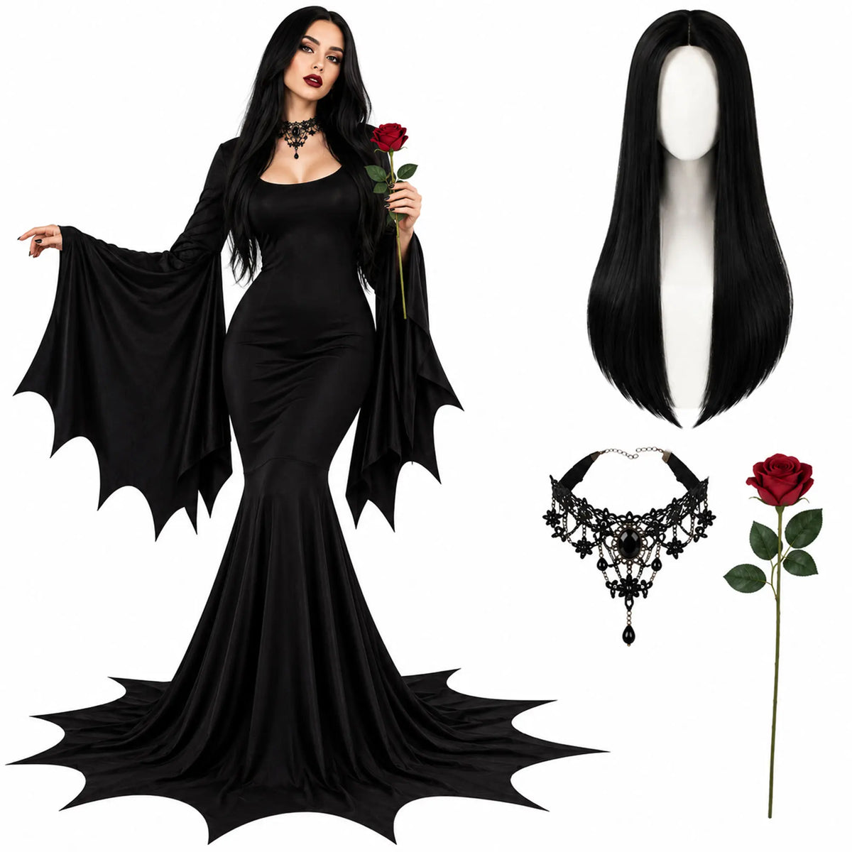 Gothic Midnight Rose Costume