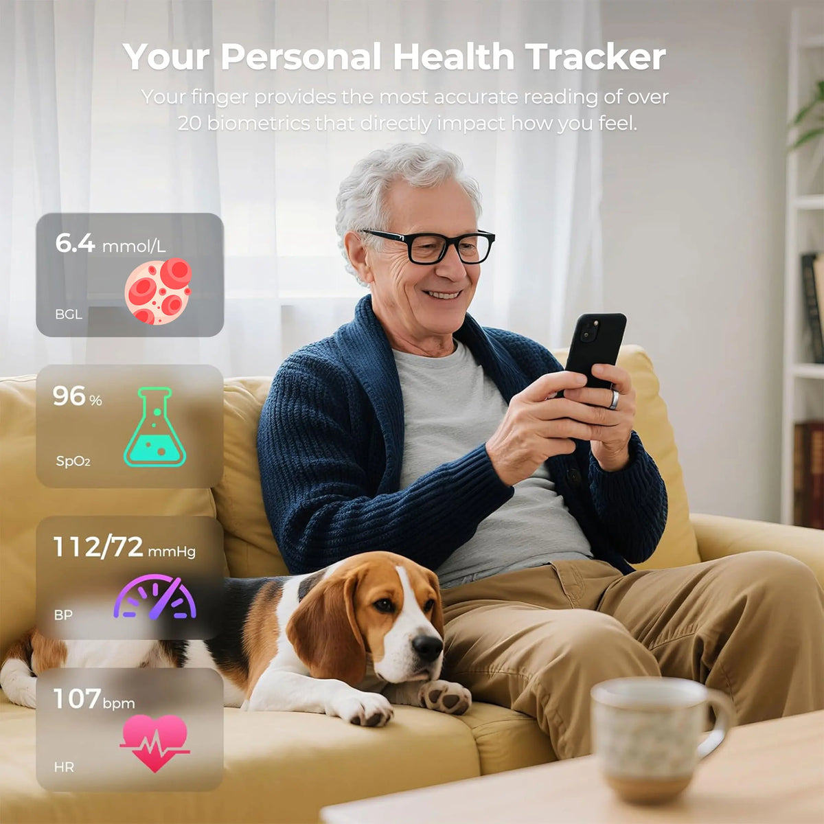 Smart Ring with Non-Invasive Glucose Tracking
