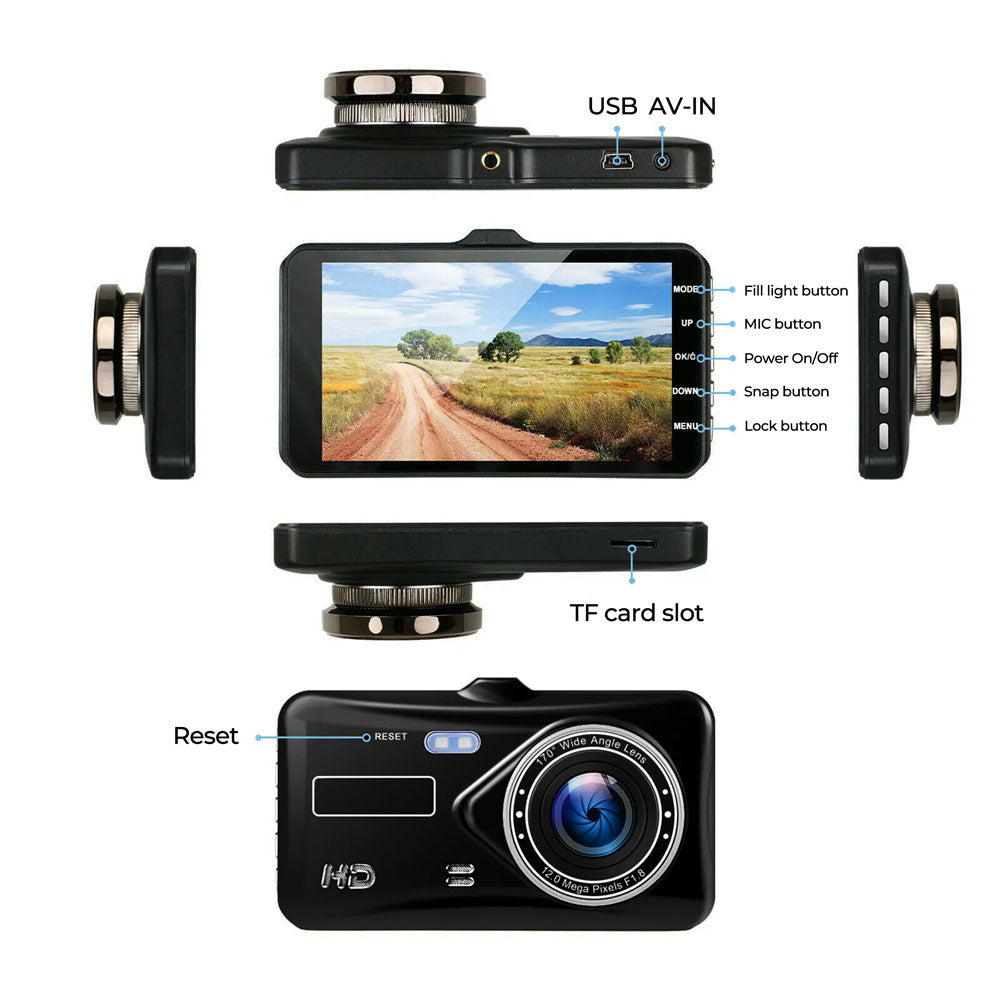 UHD Dual Dash Cam For Car With Night Vision