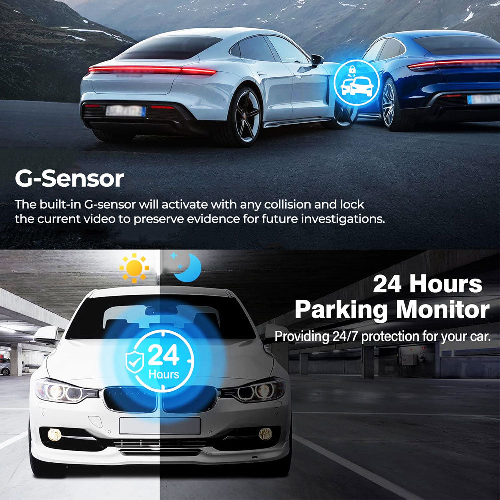 UHD Dual Dash Cam For Car With Night Vision