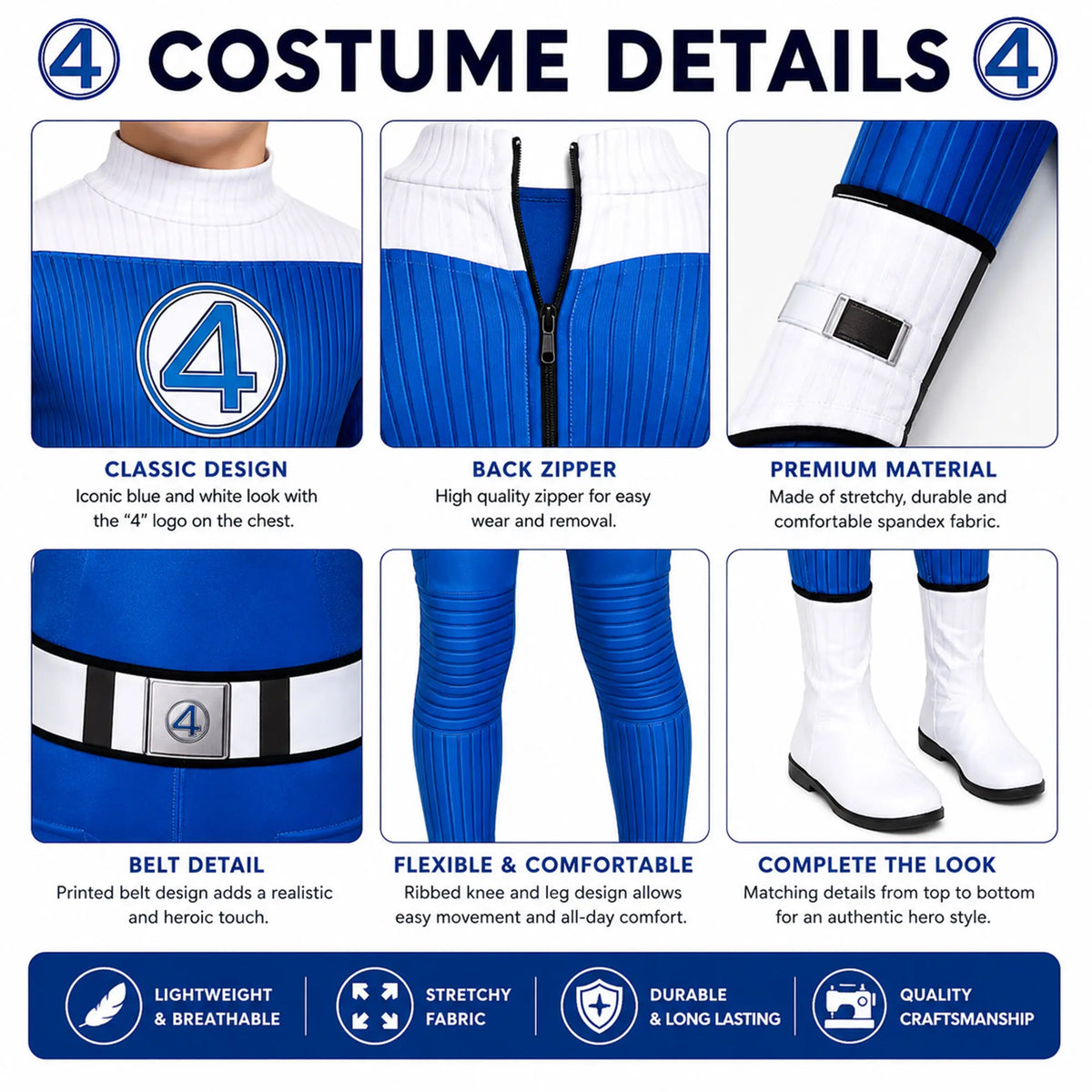 Four Superhero Costumes