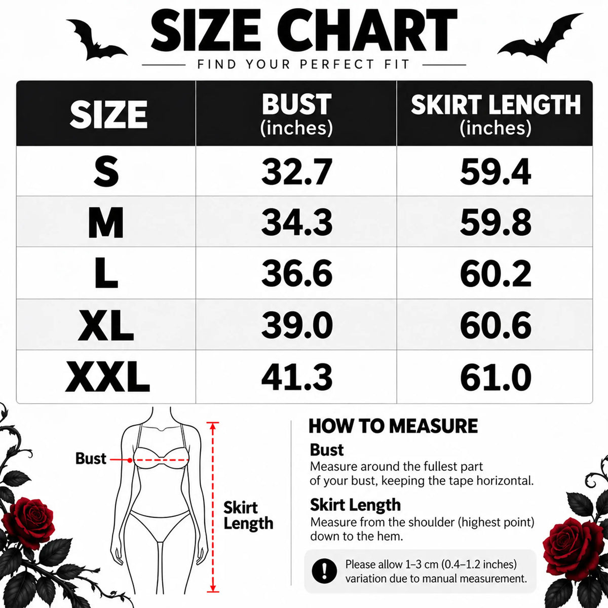 Gothic Midnight Rose Costume