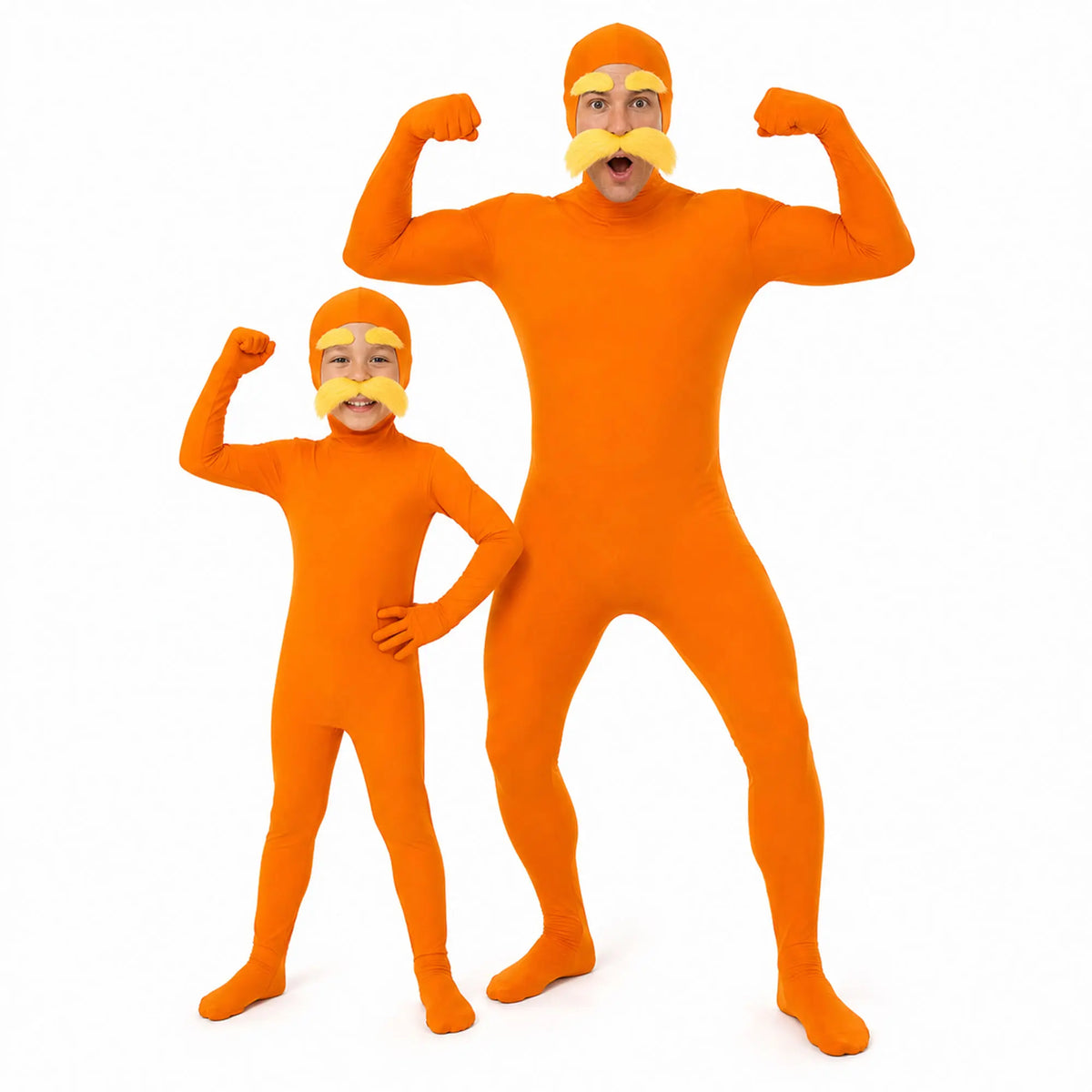 Funny Orange Mustache Costume