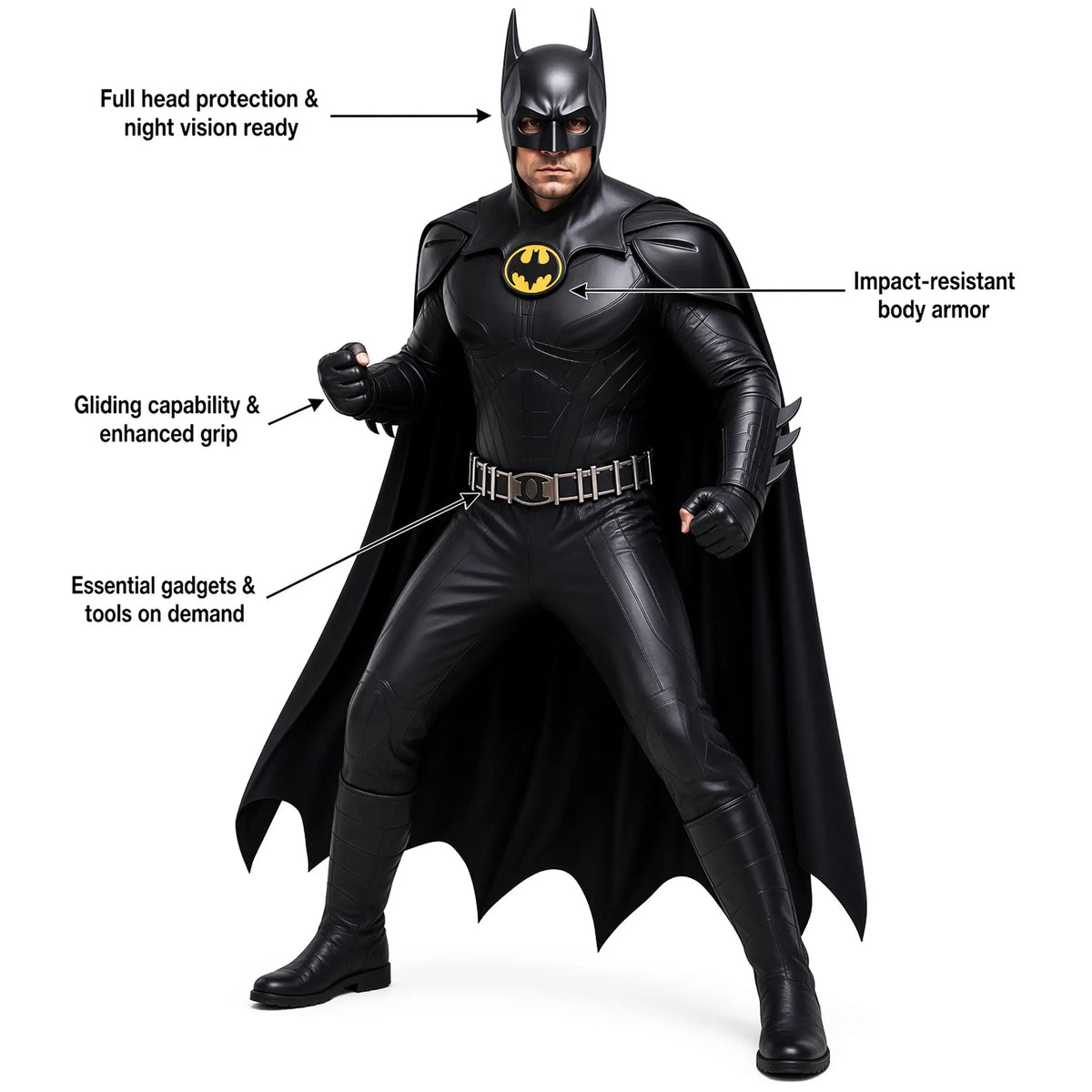Black Suit Superhero Costume