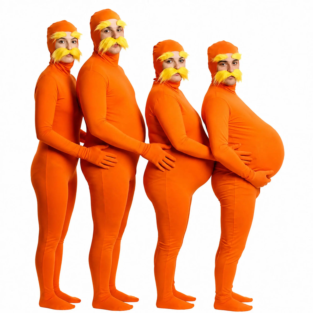 Funny Orange Mustache Costume