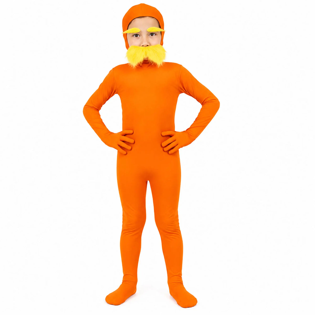 Funny Orange Mustache Costume
