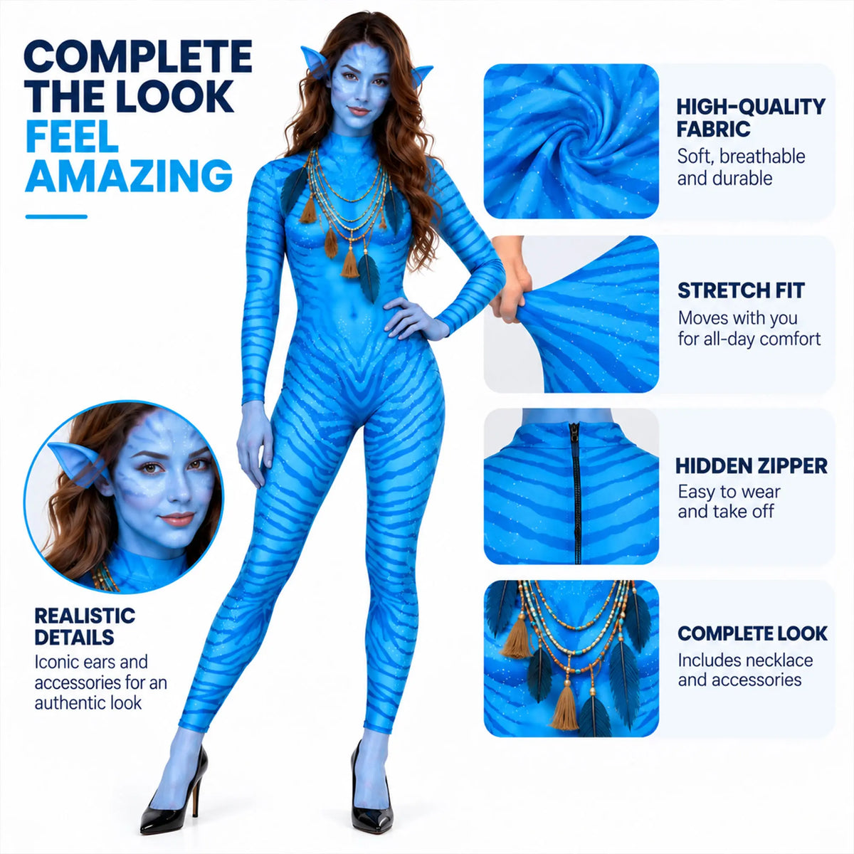 Blue Fantasy Costume